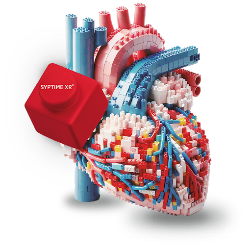 Heart illustration built with blocks