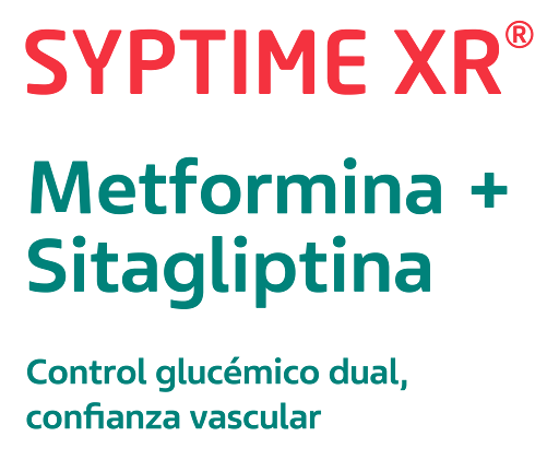 Syptime XR Metformina + Sitagliptina. Control glucémico dual, confianza vascular.